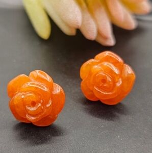 Jade Flower Earrings